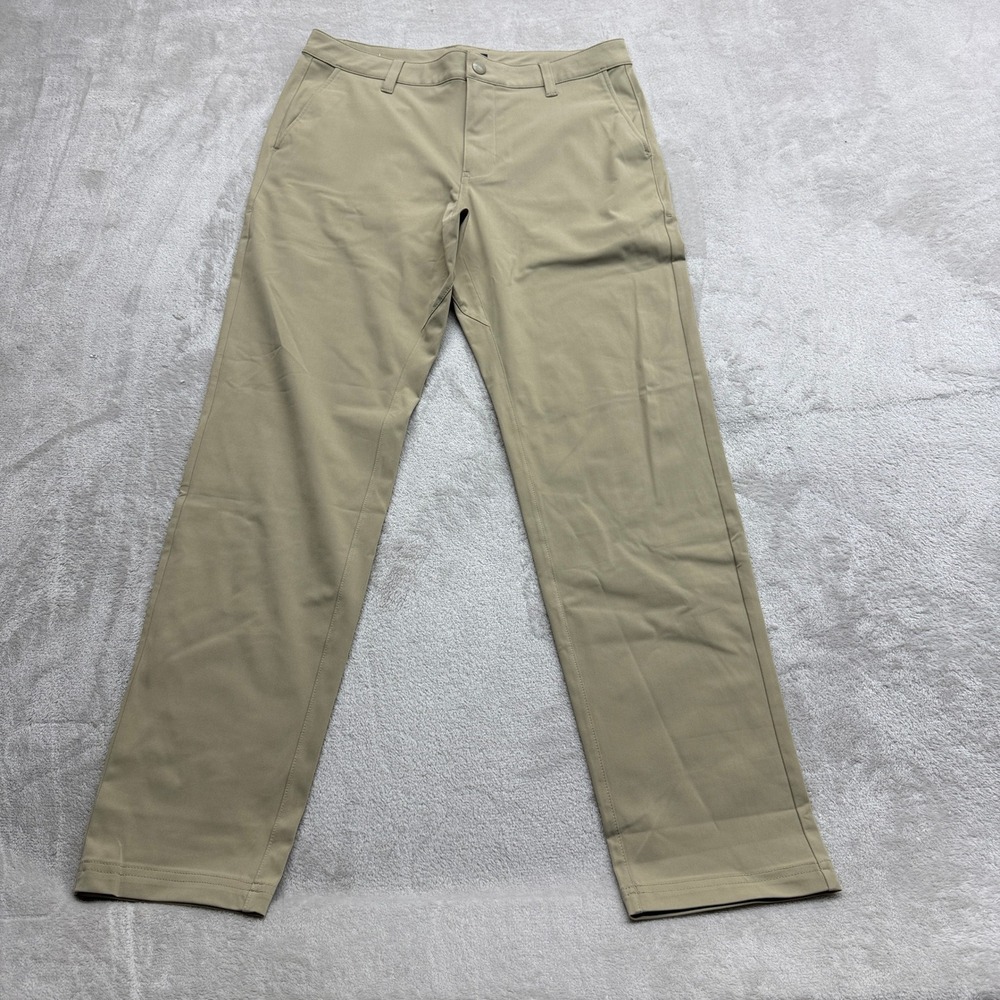 Quince ProTech Golf Pants Men 31x30 Sand Dune Tan Recycled Polyester Performance